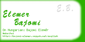 elemer bajomi business card