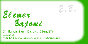 elemer bajomi business card